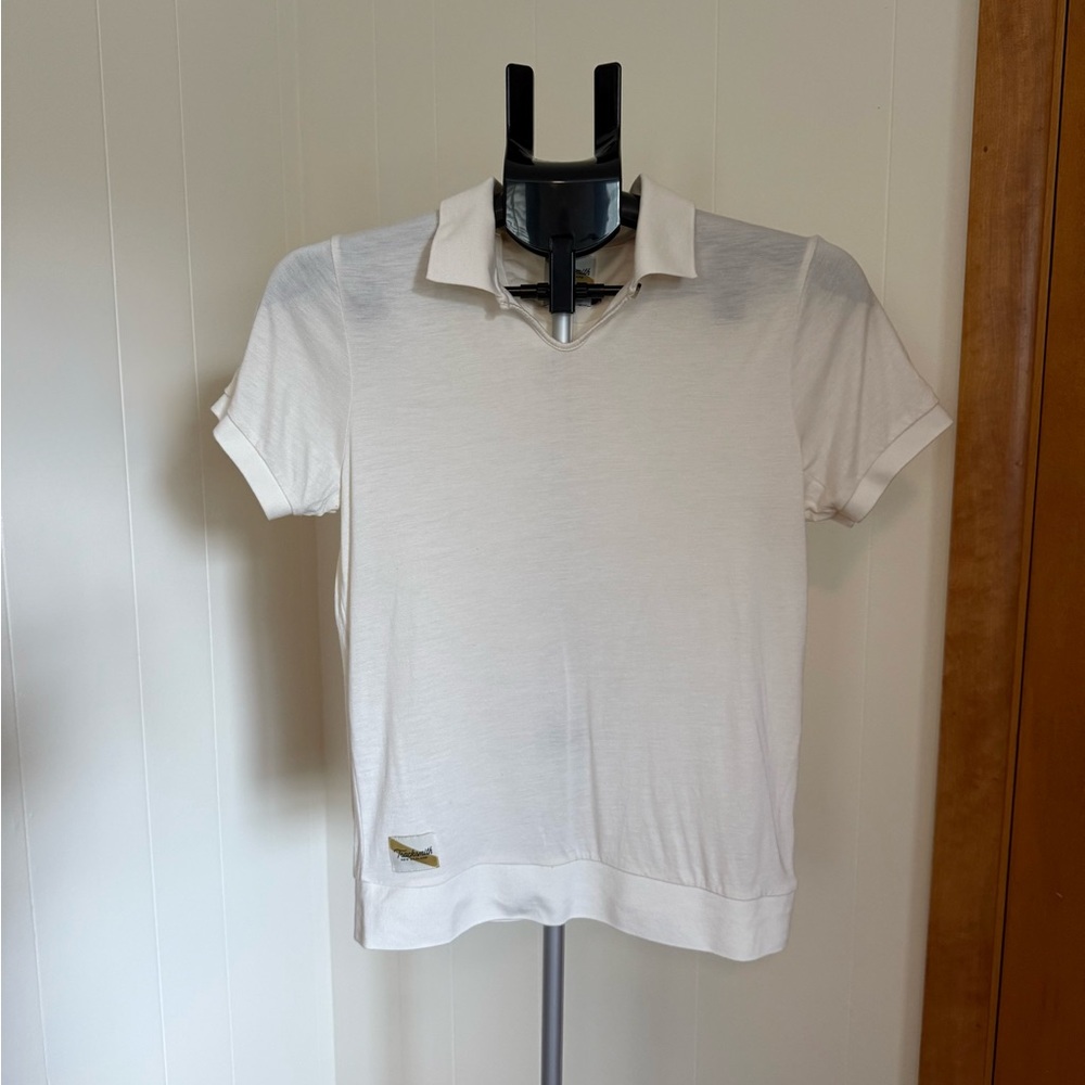 Tracksmith polo size small in cream